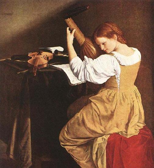 Orazio Gentileschi The Lute Player by Orazio Gentileschi. China oil painting art